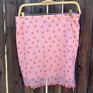 cherry primark skirt